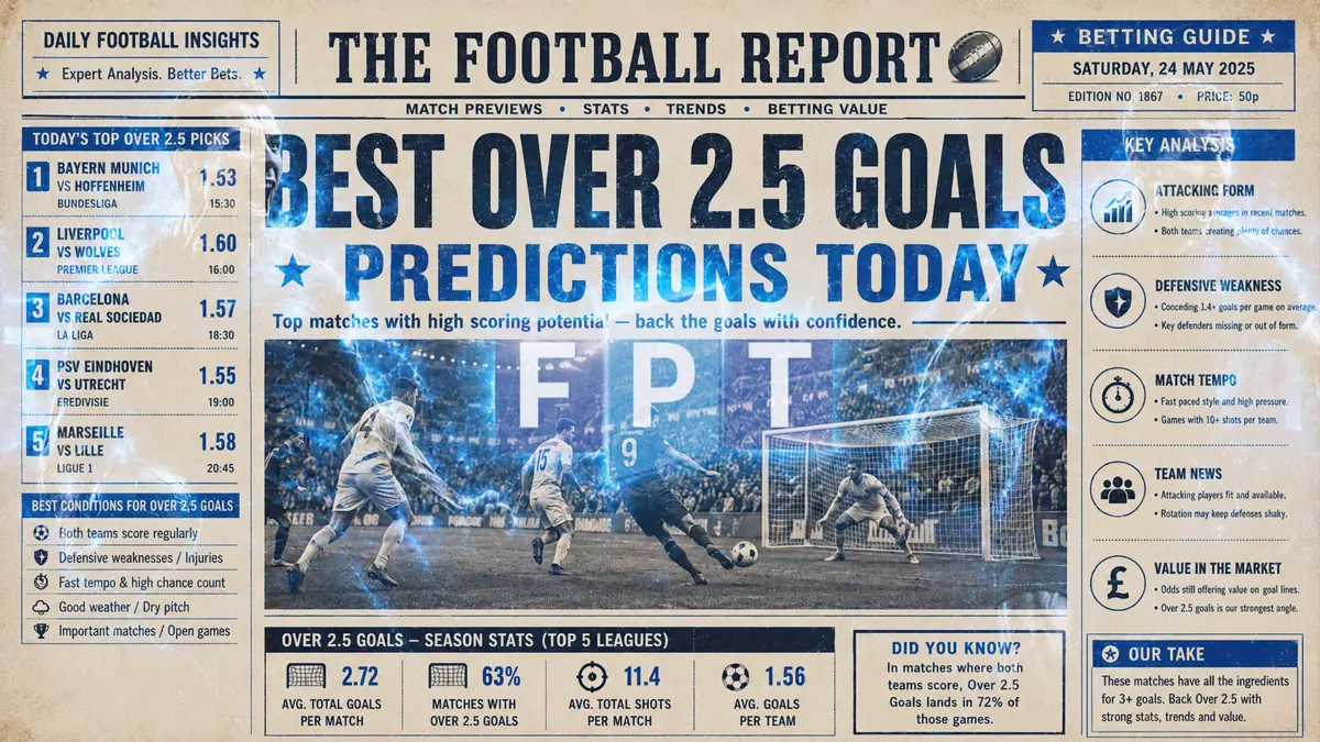 Best Over 2.5 Goals Predictions Today